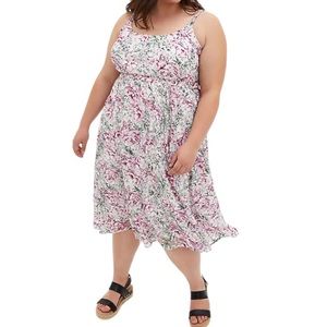 Torrid Dress, Floral Lace Tiered Midi Dress, Size:22